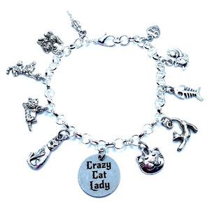 Crazy Cat Lady Charm Bracelet